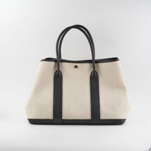 Hermes Garden Party 36 Cream Canvas Tote | AlmaBagz