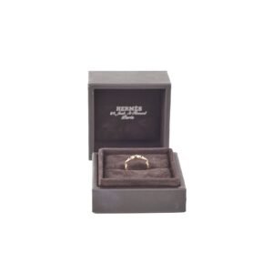 Hermes Chain D'ancre Echainee Ring 18k Rose Gold Size 48 | AlmaBagz