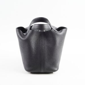 Hermes Picotin 18 Clemence Noir (Y Stamp 2020) | AlmaBagz