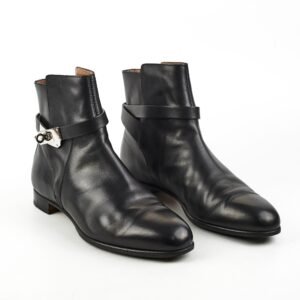 Hermes Neo Ankle Boots Size 40 Black | AlmaBagz