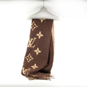 Louis Vuitton Beige/Brown Cashmere Scarf | AlmaBagz