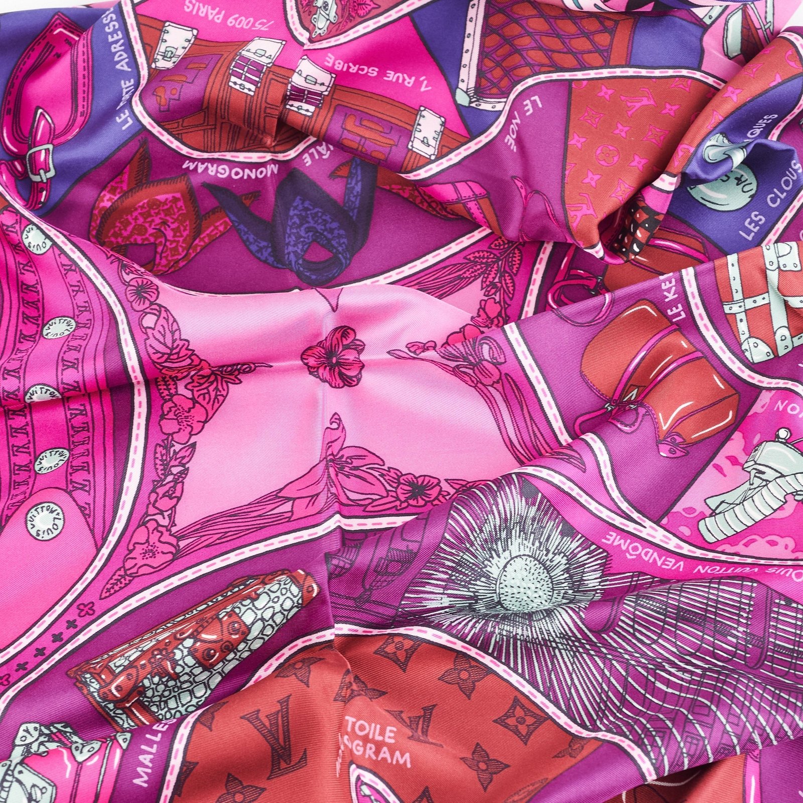 Louis Vuitton Scarf Magenta | AlmaBagz - Image 3