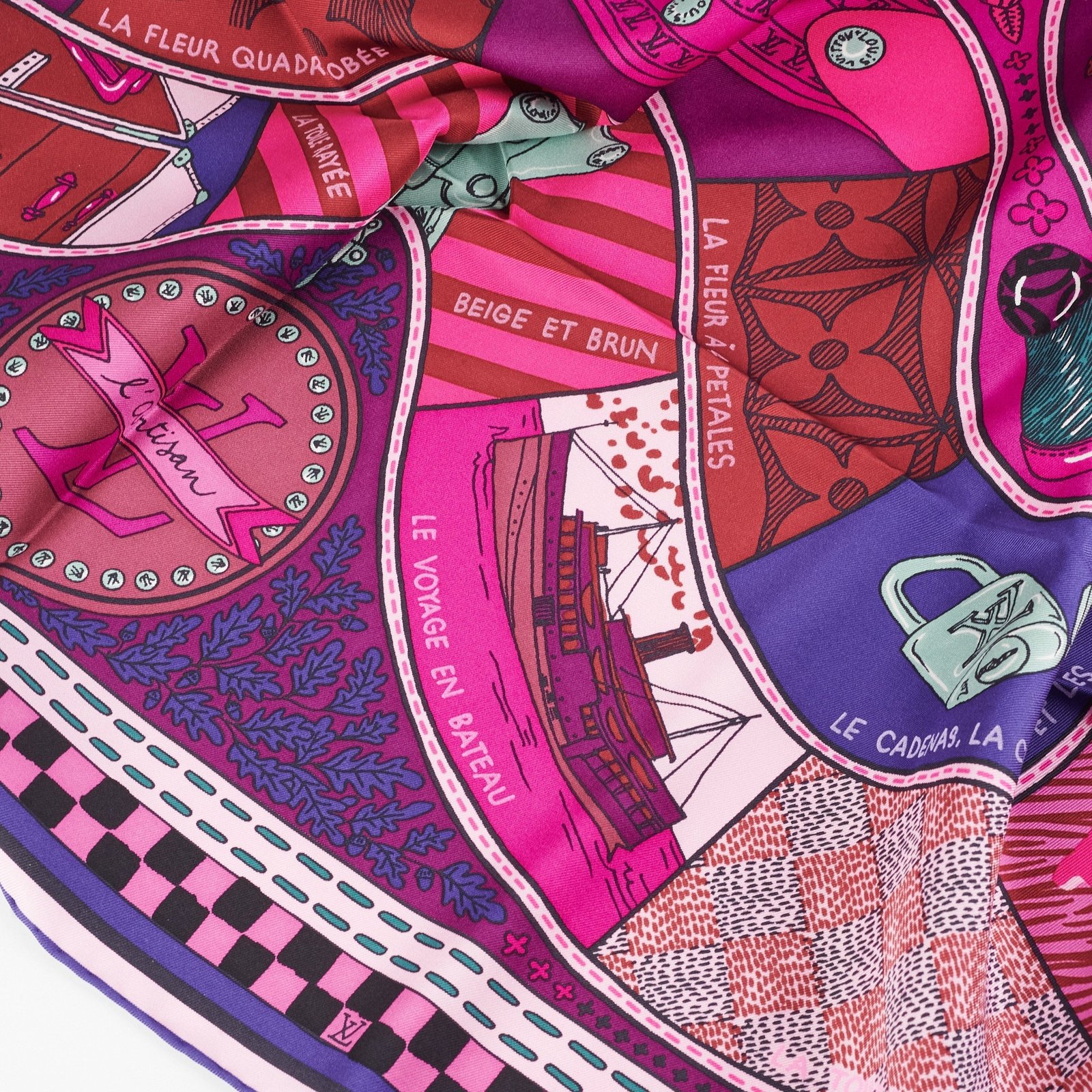 Louis Vuitton Scarf Magenta | AlmaBagz - Image 2