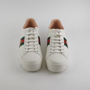 Gucci Ace Embroidered Platform Sneaker Size 40 | AlmaBagz