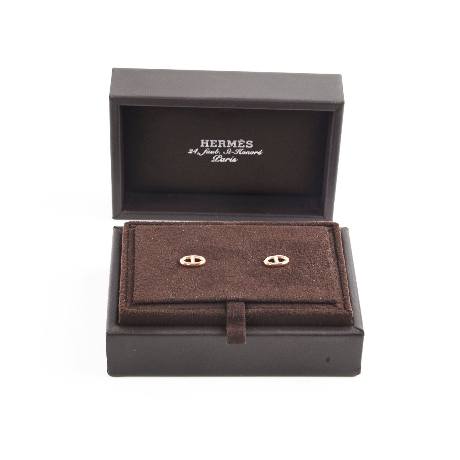 Hermes Farandole Rose Gold Very Small Earrings | AlmaBagz