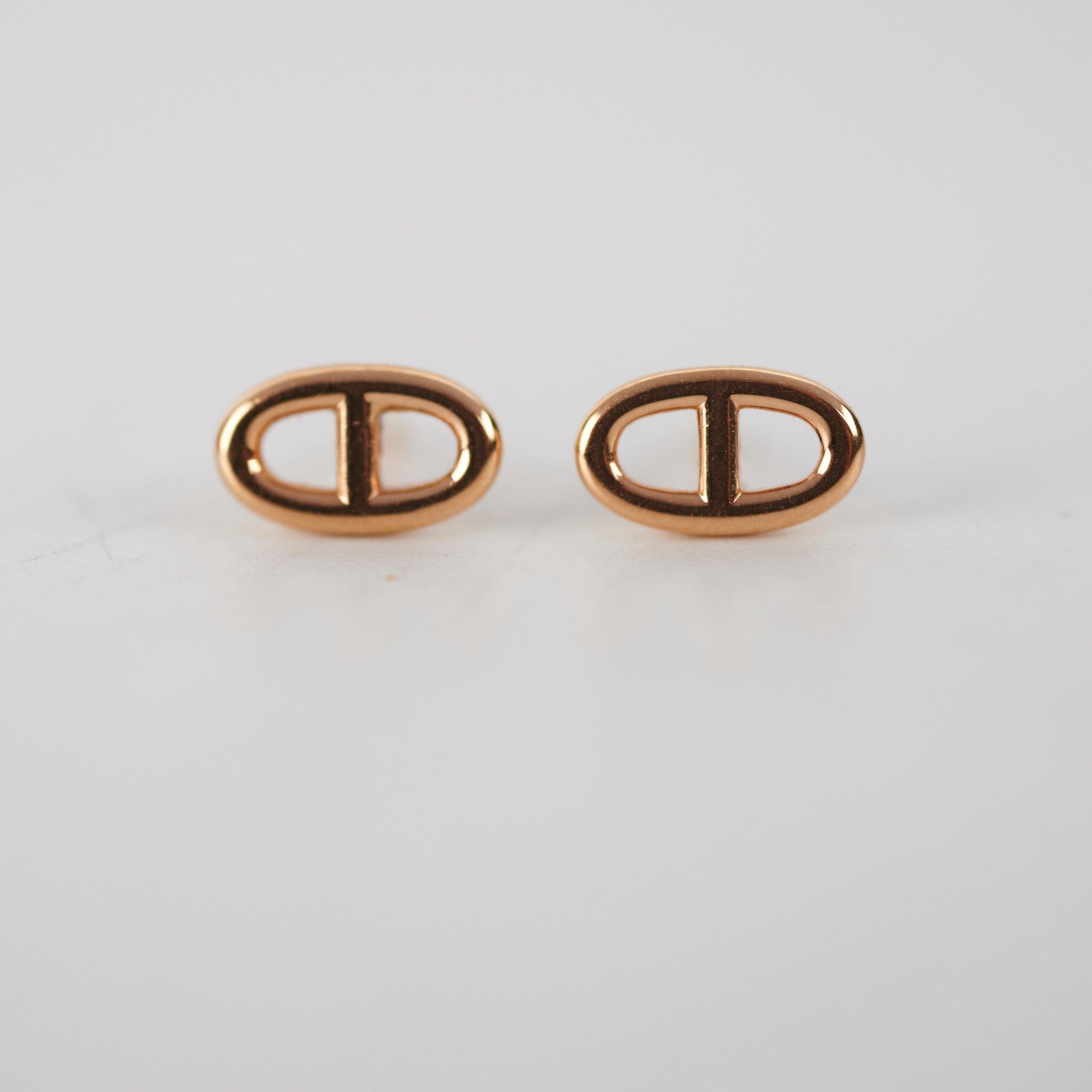 Hermes Farandole Rose Gold Stud Earrings | AlmaBagz