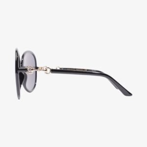 Gucci Horsebit Oversized Sunglasses Black / Gold Acetate 140mm | AlmaBagz