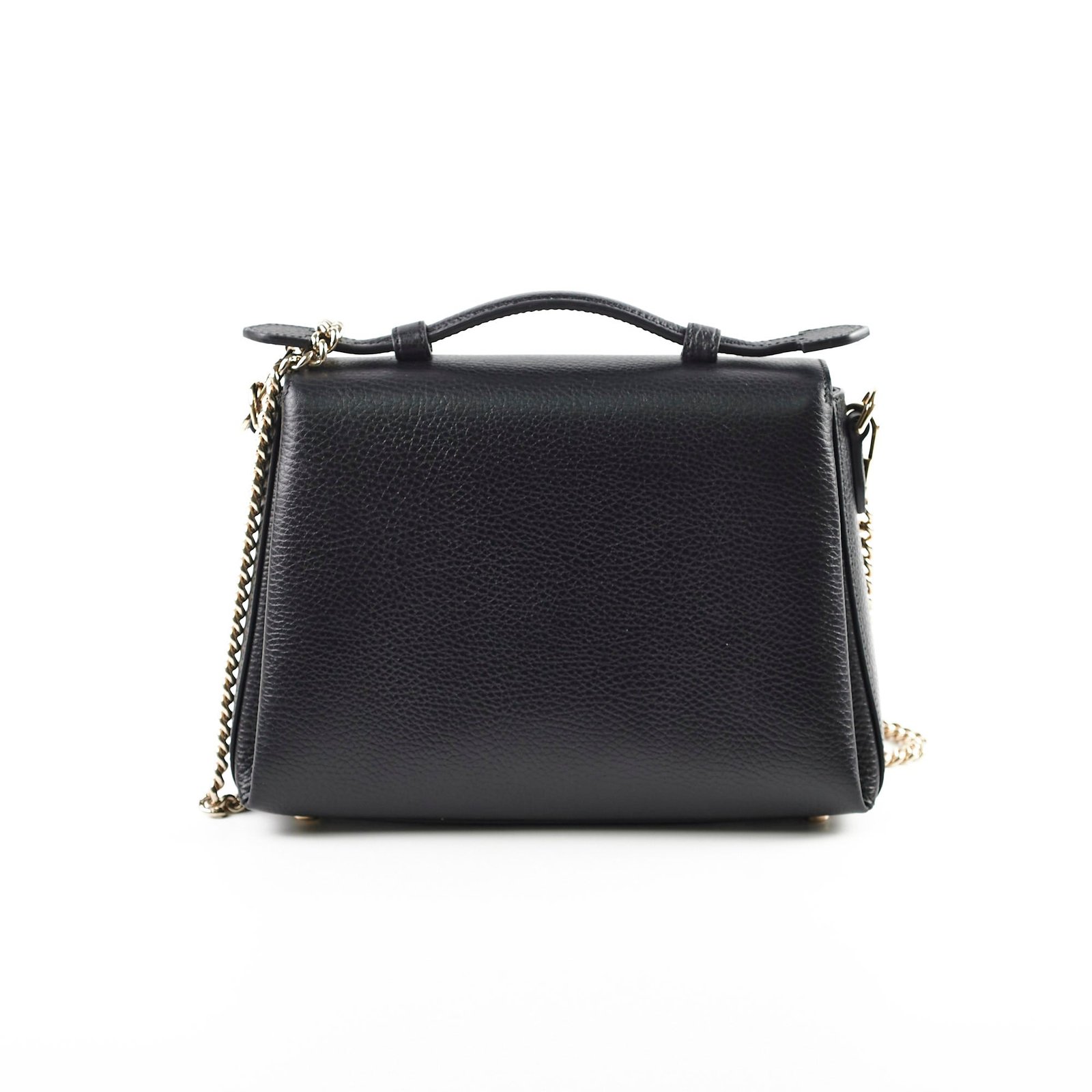 Gucci Leather Top Handle Bag Black | AlmaBagz