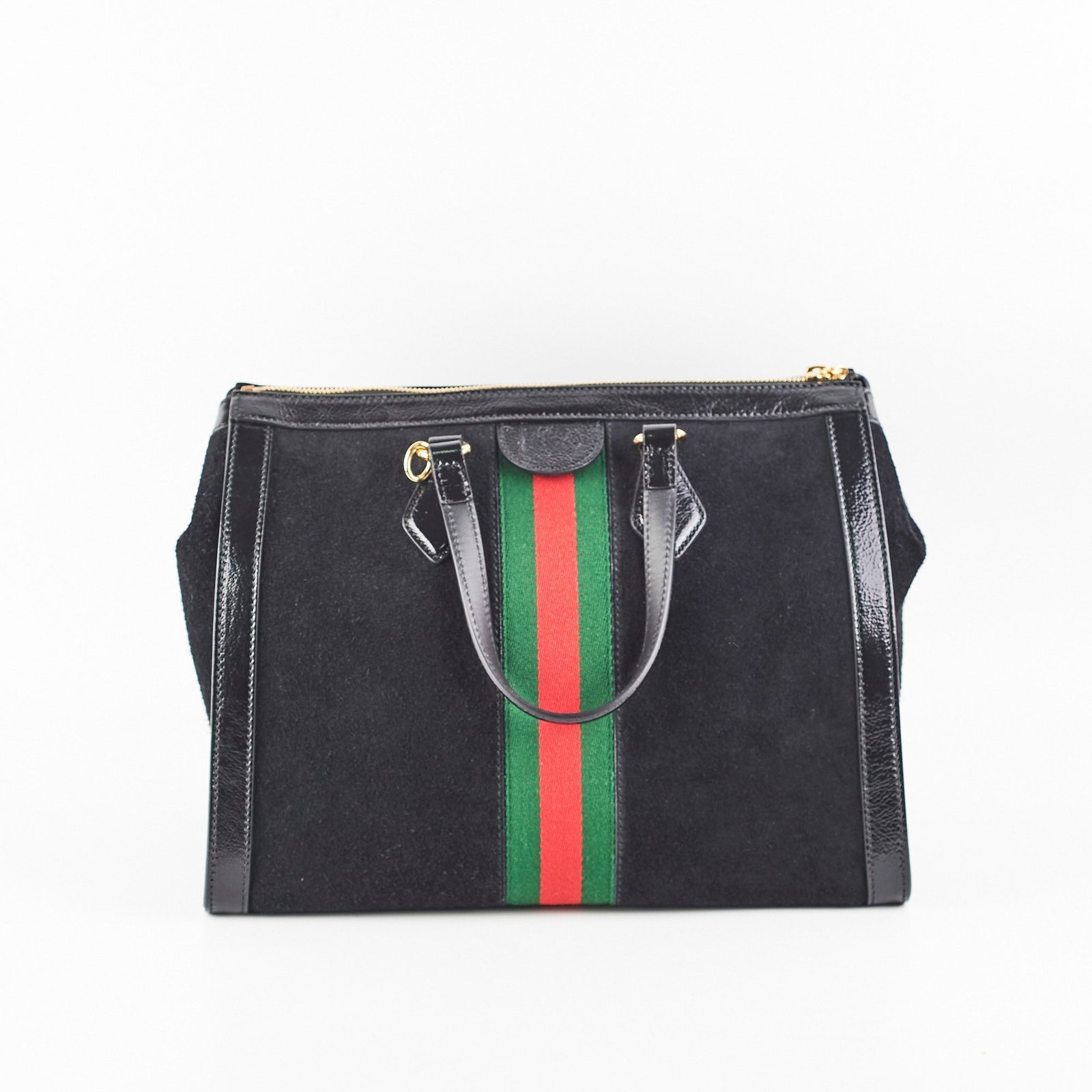 Gucci Ophidia Boston Black Top Handle | AlmaBagz