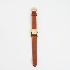 Hermes H Heure Watch Small 25mm Gold - A Square | AlmaBagz