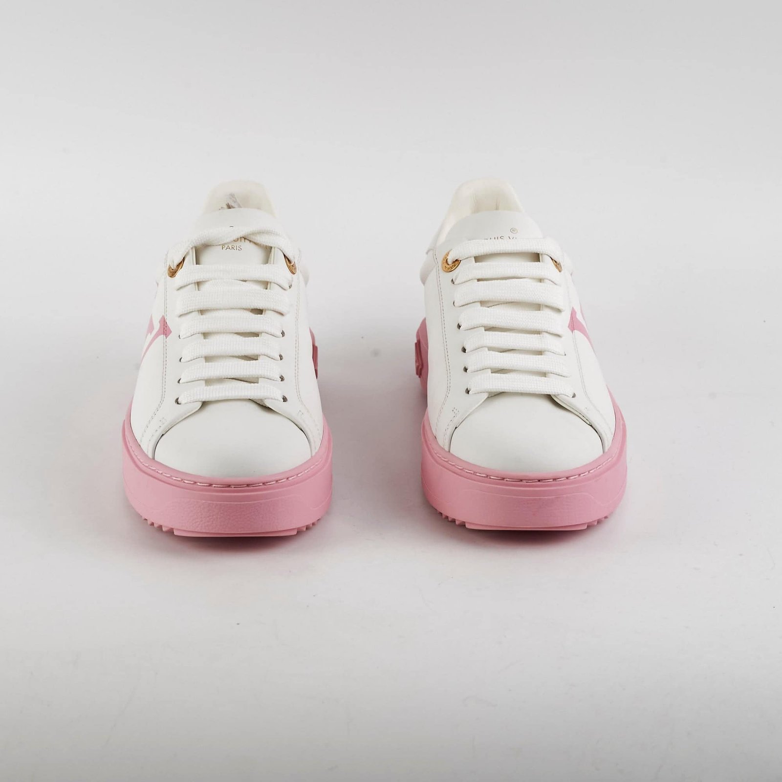 Louis Vuitton Pink Monogram Sneakers Size 36.5 | AlmaBagz