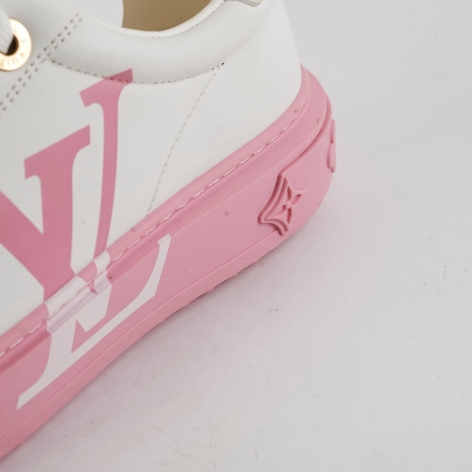 Louis Vuitton Pink Monogram Sneakers Size 36.5 | AlmaBagz - Image 8
