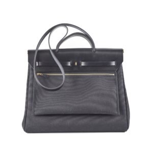 Hermes Herbag 39 Noir - B Stamp | AlmaBagz