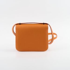 Hermes Mini Constance Espom Orange B stamp 2023 | AlmaBagz