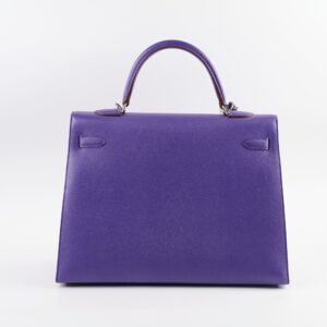 Hermes Kelly 35 Purple Epsom Square O 2011 | AlmaBagz