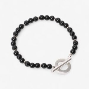 Gucci Beaded Bracelet Black / Silver Silver Sterling | AlmaBagz
