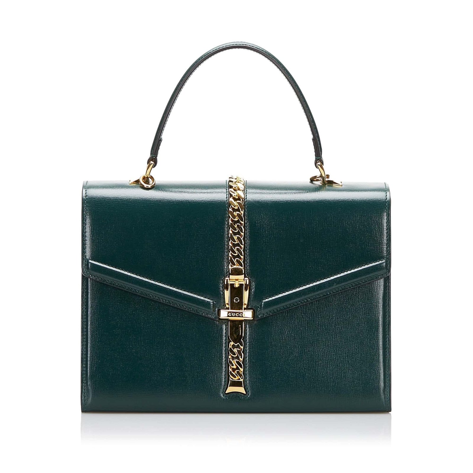 Gucci Sylvie 1969 Top Handle Bag Green | AlmaBagz