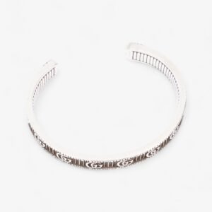 Gucci Double G Bracelet Silver Silver Sterling 17 | AlmaBagz