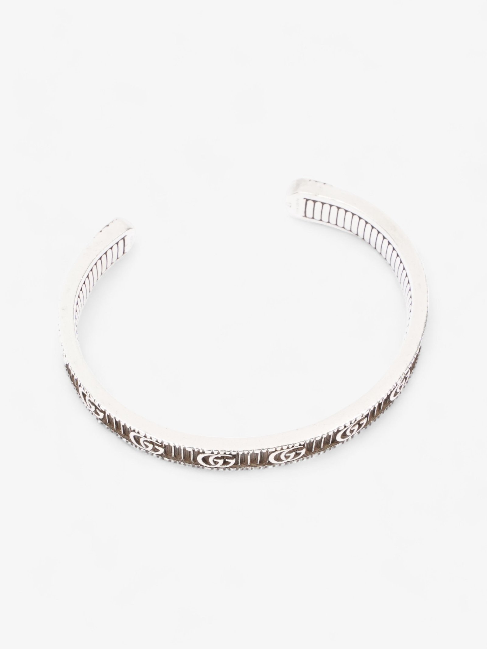 Gucci Double G Bracelet Silver Silver Sterling 17 | AlmaBagz