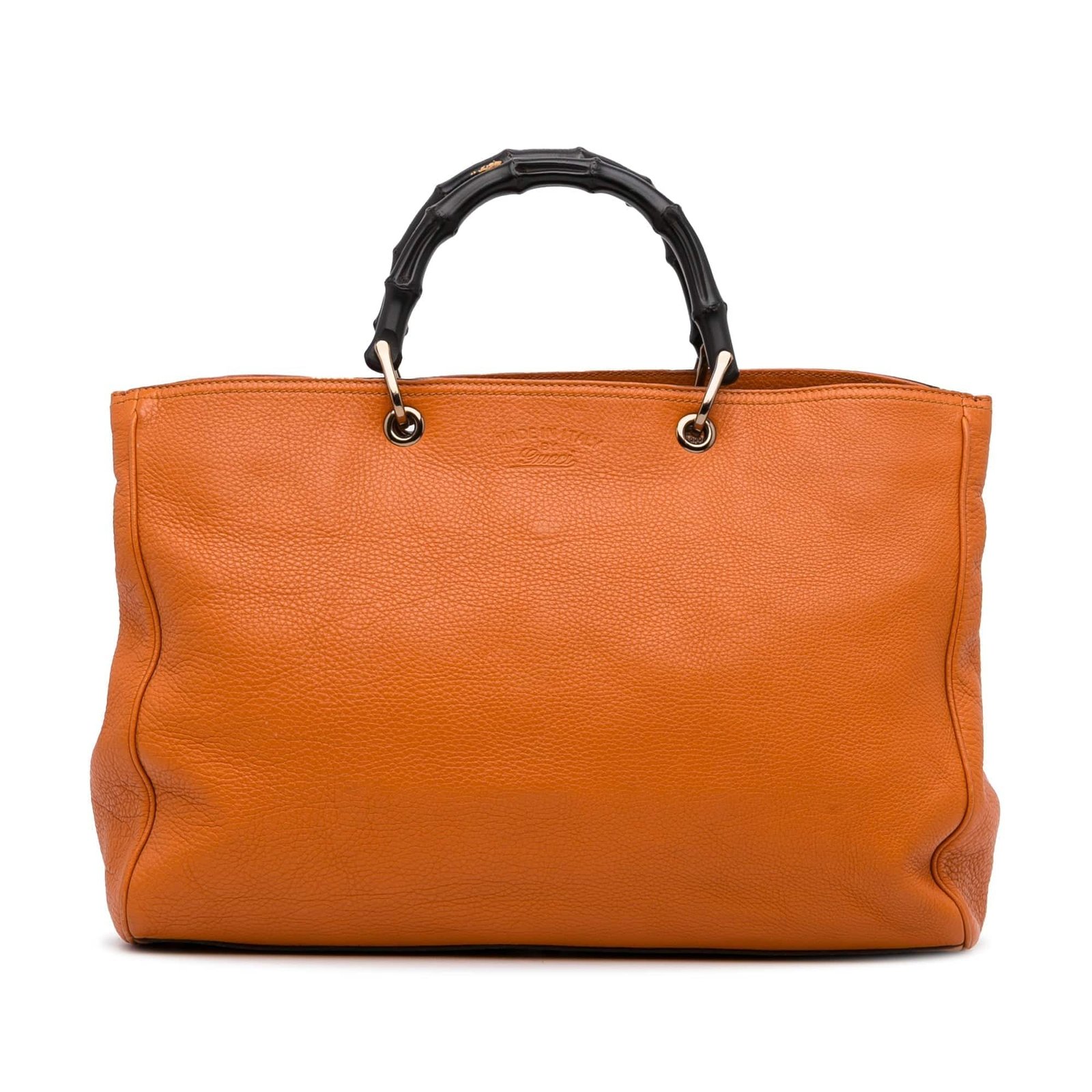 Gucci Bamboo Shopper Large Orange | AlmaBagz