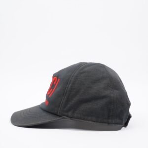 Gucci Logo Cap Black / Red Fabric M | AlmaBagz