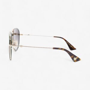Gucci Web Aviator Gold / Green / Red Acetate 140mm | AlmaBagz