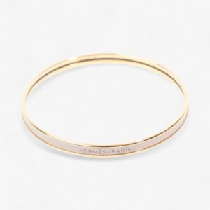 Hermes Uni Bangle Gold / Marron Glace Yellow Gold 70 (Circumference - 22cm) | AlmaBagz