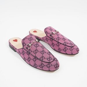 Gucci GG Princetown Pink Monogram Canvas EU 37.5 UK 4.5 | AlmaBagz
