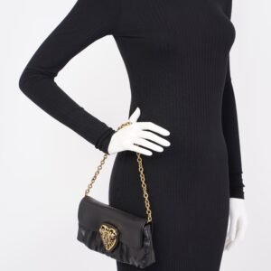 Gucci Babouska Heart Black Leather | AlmaBagz