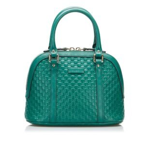 Gucci Dome Handbag Mini Teal Blue Microguccissima | AlmaBagz