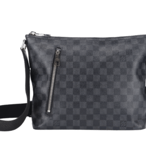LOUIS VUITTON MICK MM MESSENGER BAG (N41106) DAMIER GRAPHITE SILVER HARDWARE WITH DUST COVER | AlmaBagz