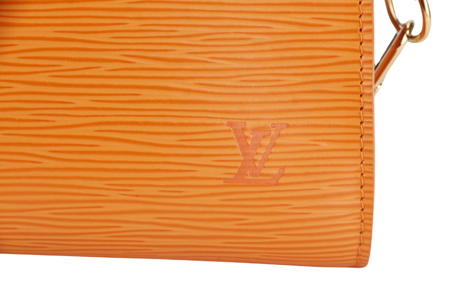 LOUIS VUITTON POCHETTE ACCESSOIRES POUCH (M5294H) MANDARIN EPI LEATHER GOLD HARDWARE NO DUST COVER | AlmaBagz - Image 9