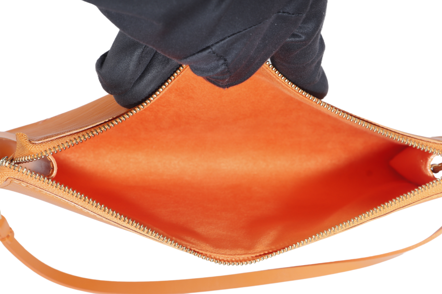 LOUIS VUITTON POCHETTE ACCESSOIRES POUCH (M5294H) MANDARIN EPI LEATHER GOLD HARDWARE NO DUST COVER | AlmaBagz - Image 5