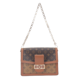 LOUIS VUITTON DAUPHINE MM(M45958) MONOGRAM REVERSE WITH STRAPS, STRAP, CHAIN, DUST COVER AND BOX | AlmaBagz