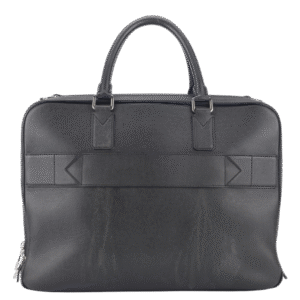 LOUIS VUITTON GREY TAIGA LEATHER DOCUMENT BAG WITH DUST COVER, LOCK&KEYS | AlmaBagz