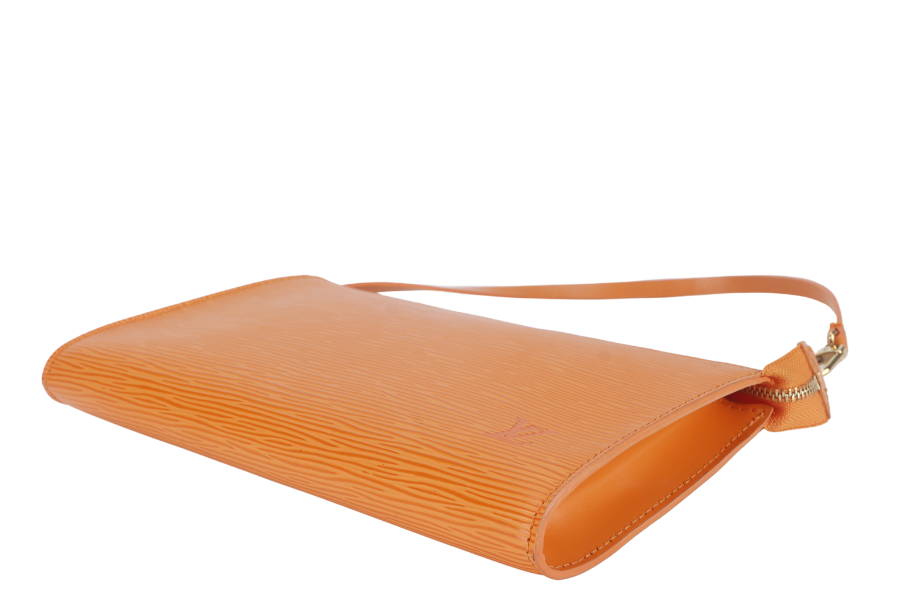 LOUIS VUITTON POCHETTE ACCESSOIRES POUCH (M5294H) MANDARIN EPI LEATHER GOLD HARDWARE NO DUST COVER | AlmaBagz - Image 3