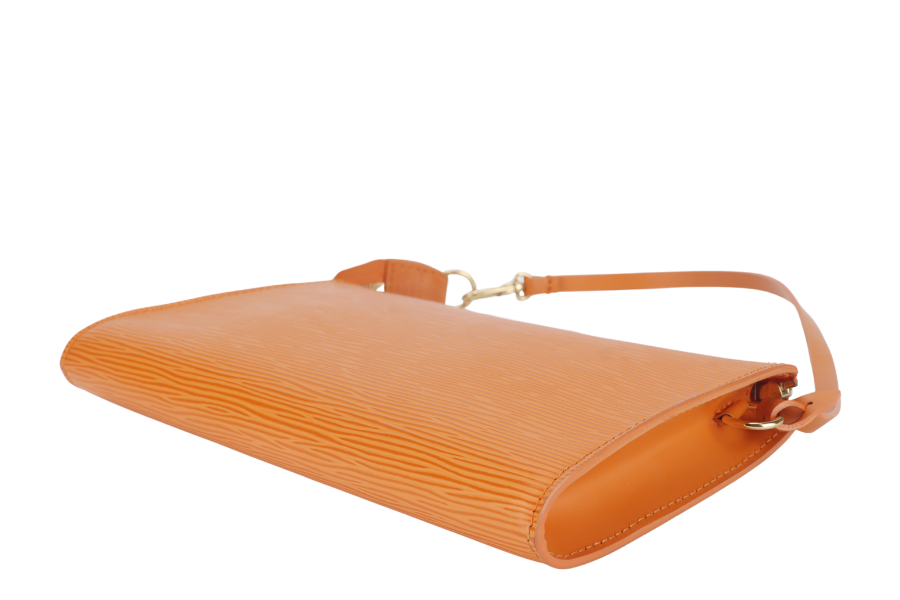 LOUIS VUITTON POCHETTE ACCESSOIRES POUCH (M5294H) MANDARIN EPI LEATHER GOLD HARDWARE NO DUST COVER | AlmaBagz - Image 4