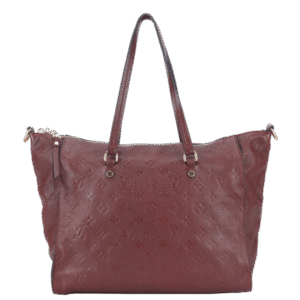 LOUIS VUITTON LUMINEUSE PM (M93413) BURGUNDY MONOGRAM EMPREINTE GOLD HARDWARE WITH DUST COVER | AlmaBagz