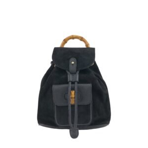 GUCCI Bamboo Backpack Black Vintage zdvauu | AlmaBagz