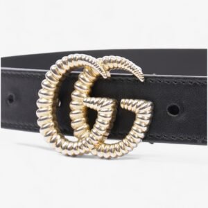 Gucci GG Belt Black Leather 70cm 28" | AlmaBagz