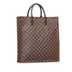 LOUIS VUITTON Damier Ebene Sac Plat Tote Bag | AlmaBagz
