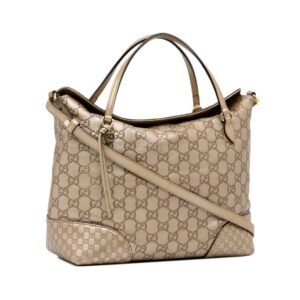 Gucci Bree Shoulder Bag Brown Guccisima Embossed Leather | AlmaBagz