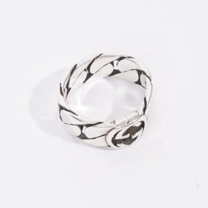 Gucci Interlocking G Chain Ring Silver Base Metal 13 | AlmaBagz