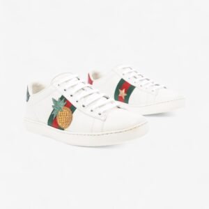 Gucci Ace Embroidered Sneakers White / Red / Green Leather EU 35.5 UK 2.5 | AlmaBagz