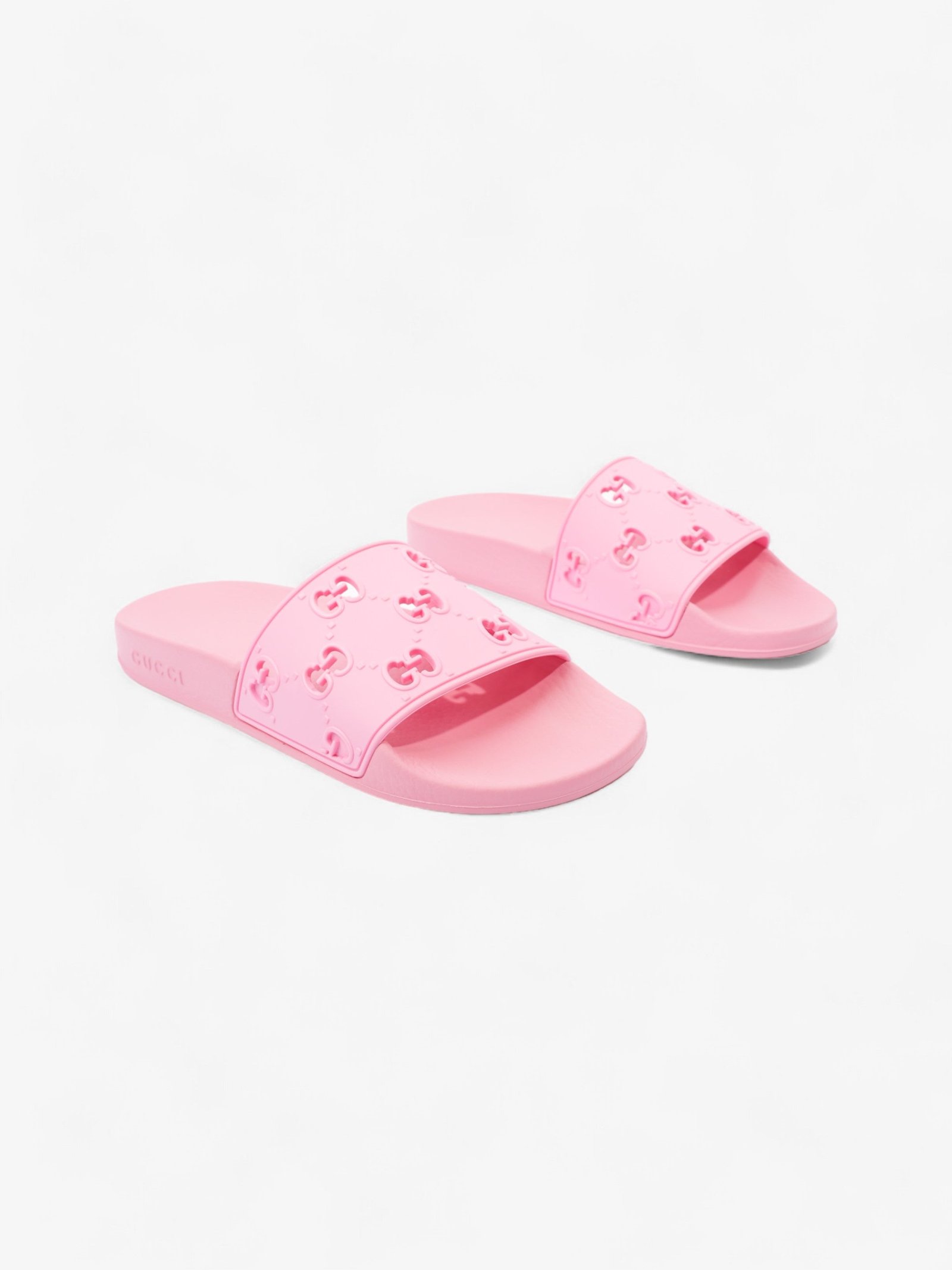 Gucci GG Sliders Pink Rubber EU 38 UK 5 | AlmaBagz