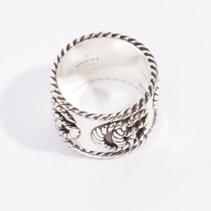 Gucci Double G Ring Silver Silver Sterling 11 | AlmaBagz