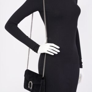 Gucci Dionysus GG Mini Black Velvet | AlmaBagz