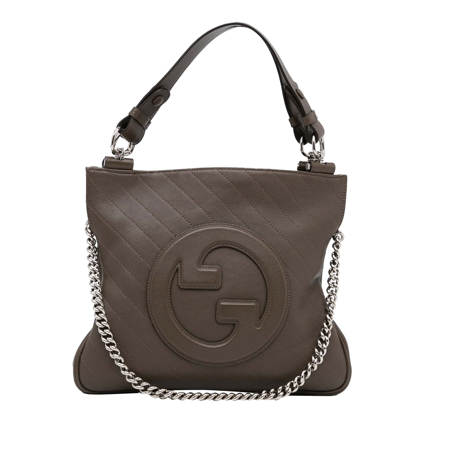 Gucci Blondie Handbag Brown Leather | AlmaBagz