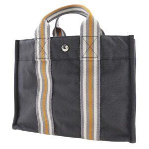 HERMES Handbag Cotton canvas gray 2001 Ginza Limited Sack Fool Toe PM unisex(Unisex) Used | AlmaBagz