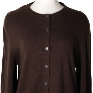 HERMES cardigan cashmere Brown Serie button Women Free size Used | AlmaBagz